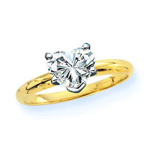 Classic Solitaire Heart-Shaped Diamond Engagement