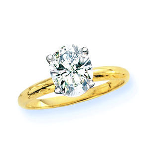 Classic Solitaire Oval Diamond Engagement Ring