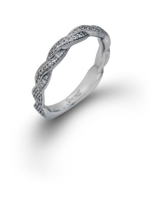 Elegant Simon G Diamond Wedding Band