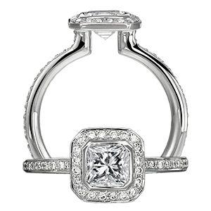 Ritani Endless Love Asscher Cut Diamond Engagement Ring