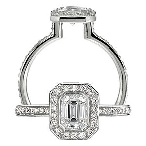Ritani Endless Love Emerald Cut Diamond Ring