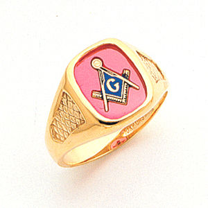 10K Masonic Third Degree Blue Lodge Ring Open Back