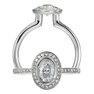 Ritani Endless Love Oval Diamond Engagement Ring