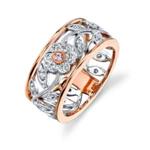 Designer Simon G. Floral Diamond Band