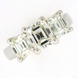 Eye Catching 3.80 Carat Three Stone Diamond Ring