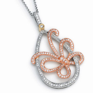 Simon G. Diamond Butterfly Pendant