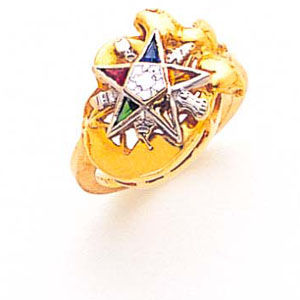 Order of the Eastern Star 10k Gold Ring
