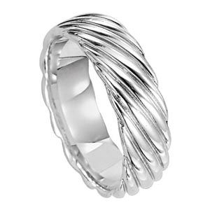 Stunning Lieberfarb Mens Comfort Fit Wedding Band