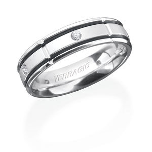 Classic Verragio Mens Diamond Wedding Band