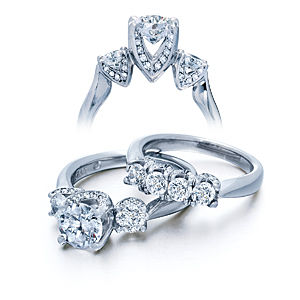 Beautiful Three Stone Verragio Classico Collection
