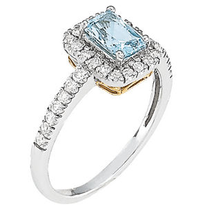 Stunning Blue Topaz Diamond Ring