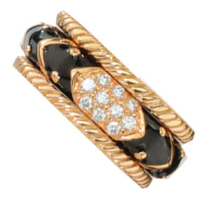 Diamond And Rose Gold Band by Hidalgo