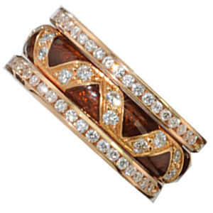 Exquisite Hidalgo Ring with Rose Gold and Diamonds