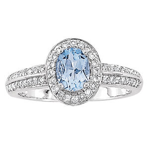 Stunning Blue Topaz Diamond Ring