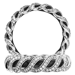 Anadare Collection Diamond and Black Eternity Band