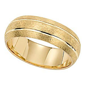 Gorgeous Brushed Finish Lieberfarb Mens Wedding Band