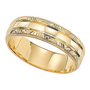 Stylish Mens 6mm Wedding Ring By Lieberfarb