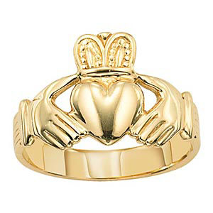 Traditional Irish Claddagh Mens Ring By Lieberfarb