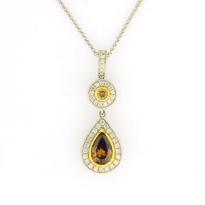 Stunning Dark Brown Diamond Pendant