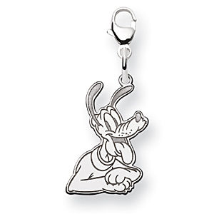 14k White Gold Pluto Charm by Disney Jewelry