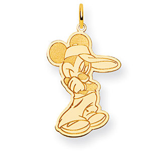 Mickey Mouse 14k Yellow Gold Disney Charm