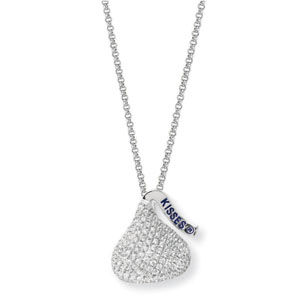 Elegant Medium Hershey Kiss Diamond Necklace