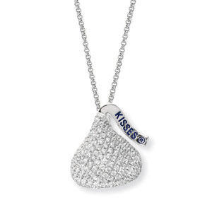 Gorgeous Large Hershey Kiss Diamond Necklace