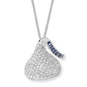Extra Large Hershey Kiss Diamond Necklace