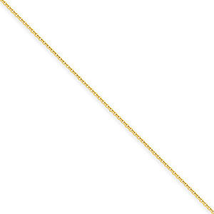 20 Inch .8mm Yellow Gold Cable Chain
