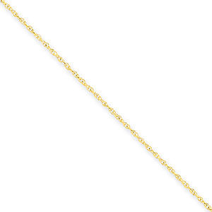 20 Inch 14k Yellow Gold .8mm Lite-Baby Rope Chain