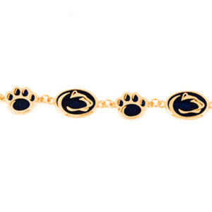 Enameled 14K Yellow Gold Penn State Bracelet
