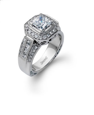 Gorgeous Princess Cut Simon G. Diamond Ring