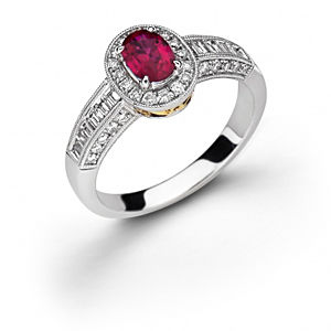 Simon G. Ruby and Diamond Ring