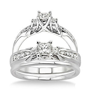 Stunning 1/2 Carat Diamond Wedding Set