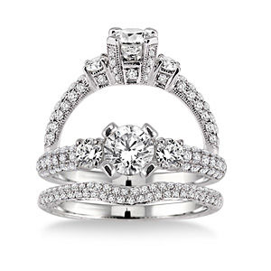 Dazzling 1 Carat Diamond Wedding Set