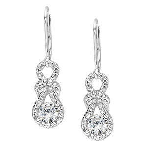 Everlon 1/2 Carat Diamond Knot White Gold Earrings