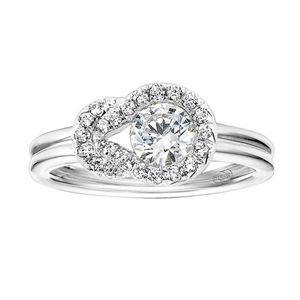 Everlon Breathtaking Diamond Knot Ring 10K White Gold