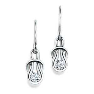 Alluring Everlon 1/3 ct. Knot Earrings Sterling Silver