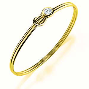 Lovely Everlon 1/2 Ct. Knot Bracelet 14k Yellow Gold