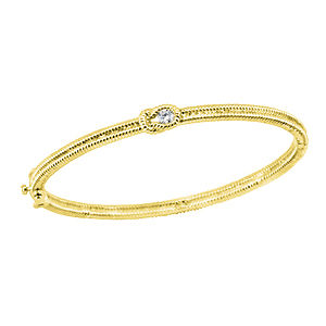 Lovely Everlon Diamond Knot Bracelet 14k Yellow Gold