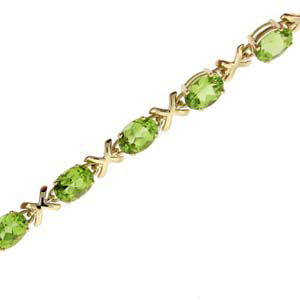 Dazzling Oval Peridot Bracelet
