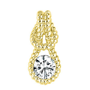 Everlon 1/4 Ct. Diamond Knot Pendant 10k Yellow Gold