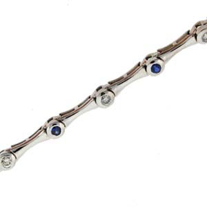 Marvelous Diamond and Sapphire Bracelet