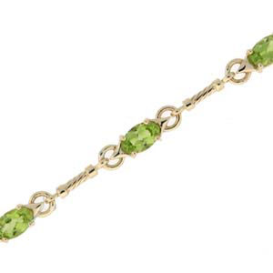 Stunning Peridot Rope Bar Bracelet