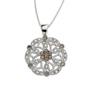 Beautiful Brown and White Diamond Necklace