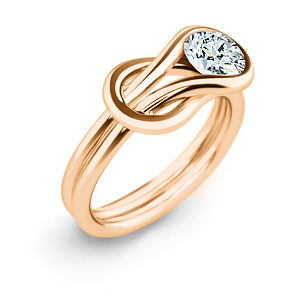 Gorgeous Everlon 1/3 Ct. Knot Ring 14k Rose Gold