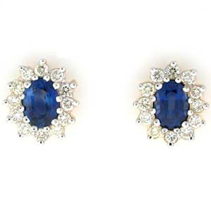 Dazzling Sapphire And Diamond Earrings