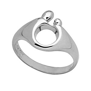 14k White Gold Mother and Child(R) Ring