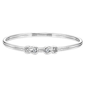 Gorgeous Silver Everlon Diamond Knot Bracelet