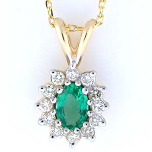 Dazzling Emerald And Diamond Pendant